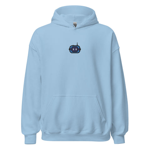 The Embroidery Bot Hoodie in Icy Blue